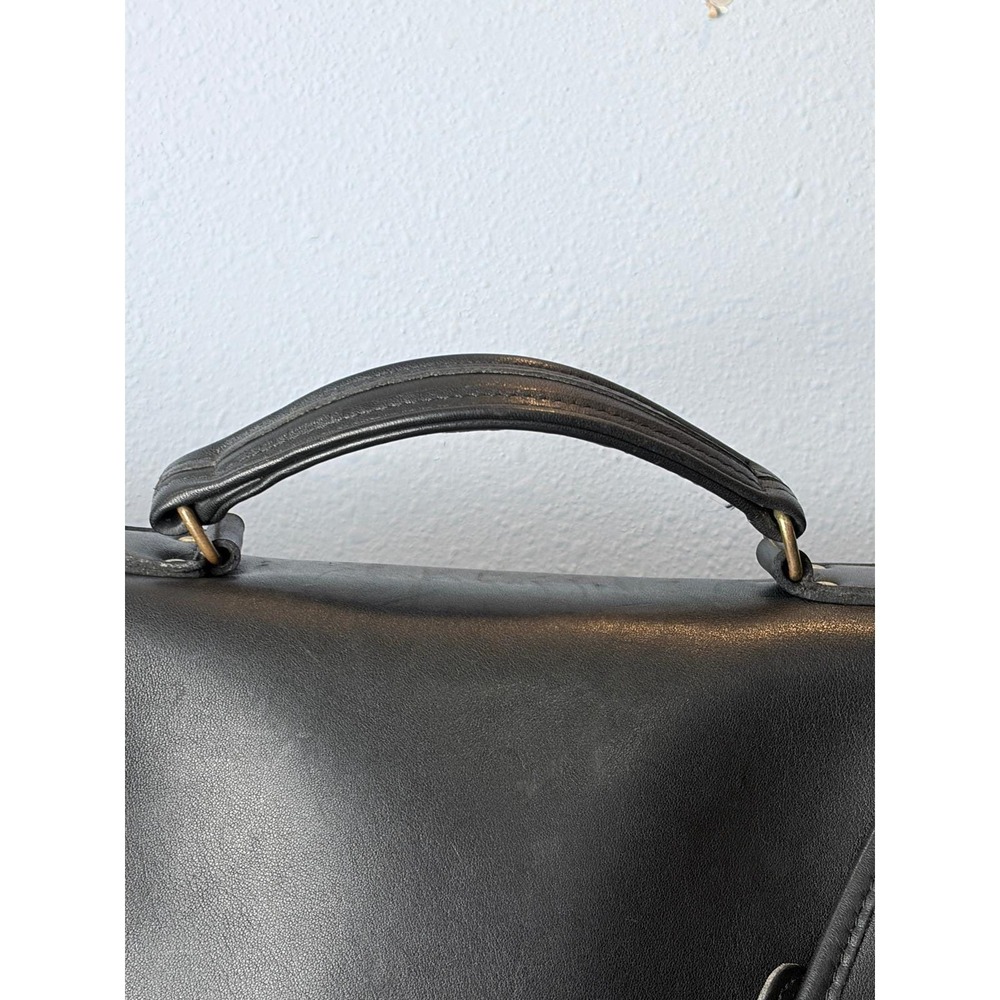 Coach Beekman Briefcase Vintage Black Leather Messenger Bag Made in USA 5231 - Picture 10 of 16